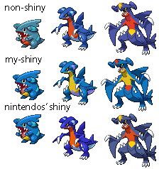 What is the difference between a shiny Garchomp and a normal one.
